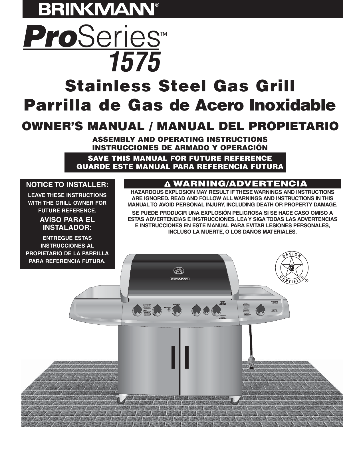 Brinkmann Gas Grill 1575 Users Manual INS_810 0