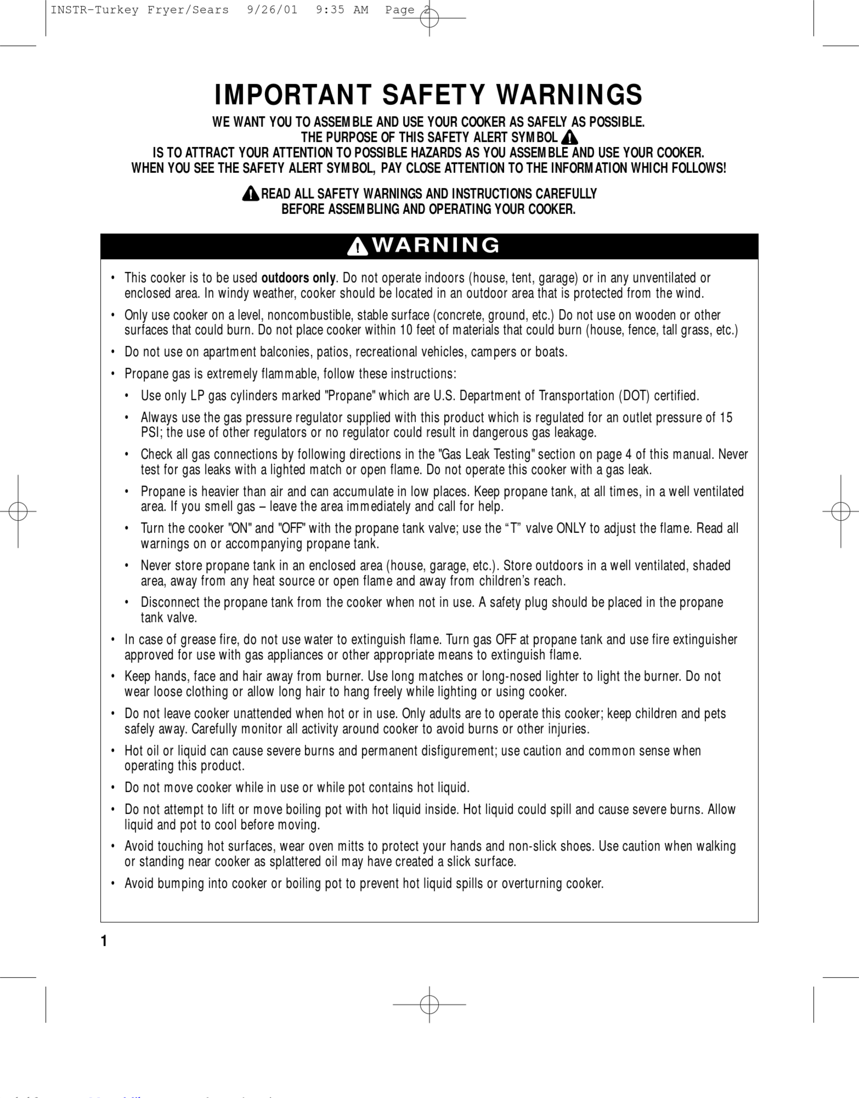 Page 2 of 12 - Brinkmann Brinkmann-Turkey-Fryer-Owners-Manual-1003195 User Manual