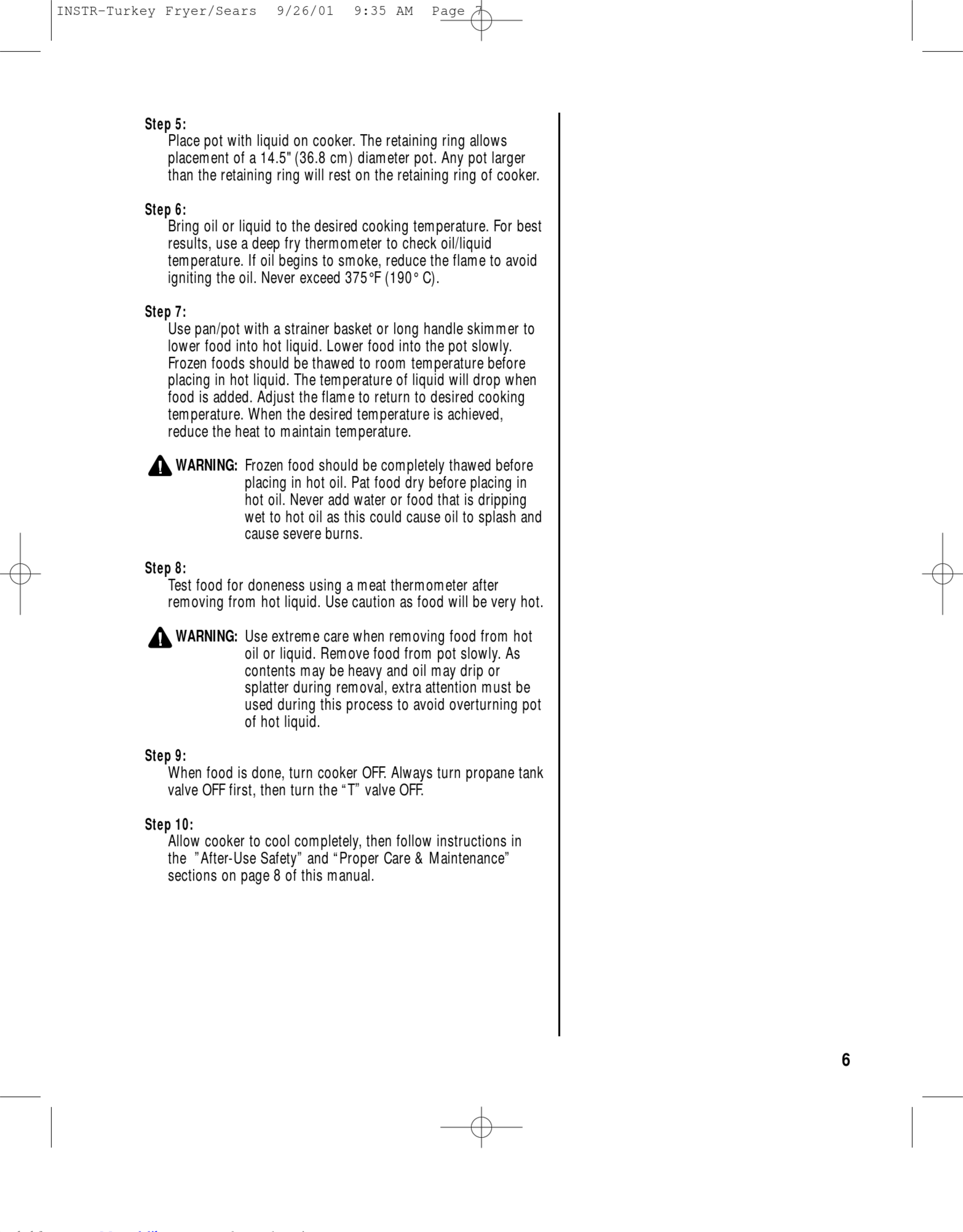 Page 7 of 12 - Brinkmann Brinkmann-Turkey-Fryer-Owners-Manual-1003195 User Manual