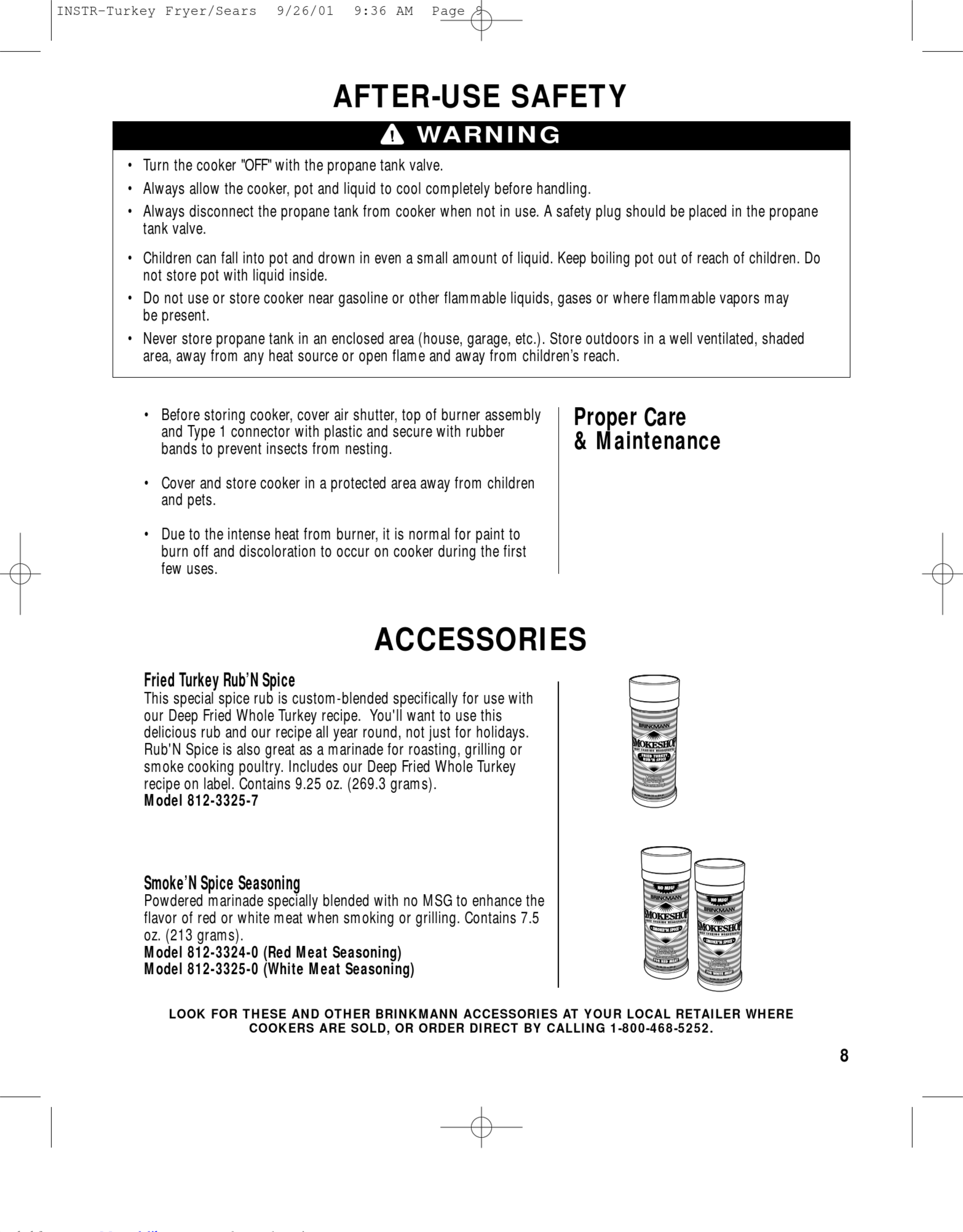 Page 9 of 12 - Brinkmann Brinkmann-Turkey-Fryer-Owners-Manual-1003195 User Manual