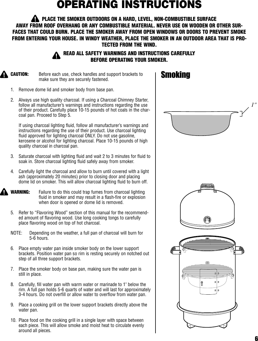 Brinkmann Gourmet Charcoal Smoker Grill Manual | Bruin Blog