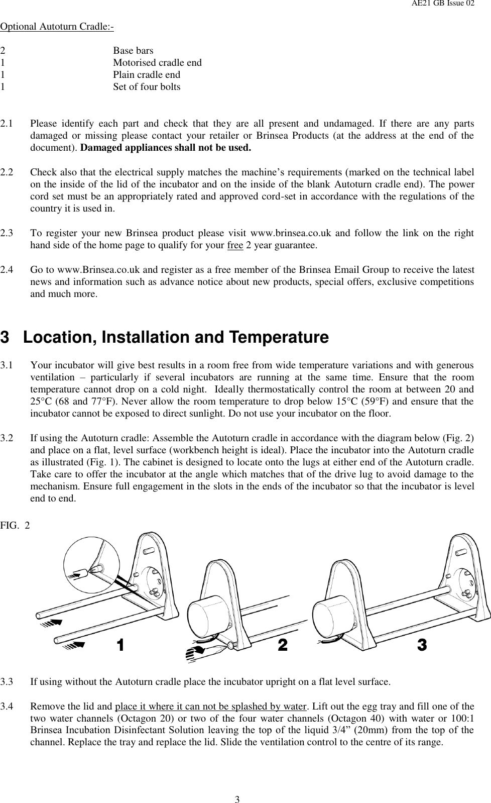 Page 3 of 12 - Brinsea Brinsea-Octagon-20-Eco-Users-Manual-  Brinsea-octagon-20-eco-users-manual