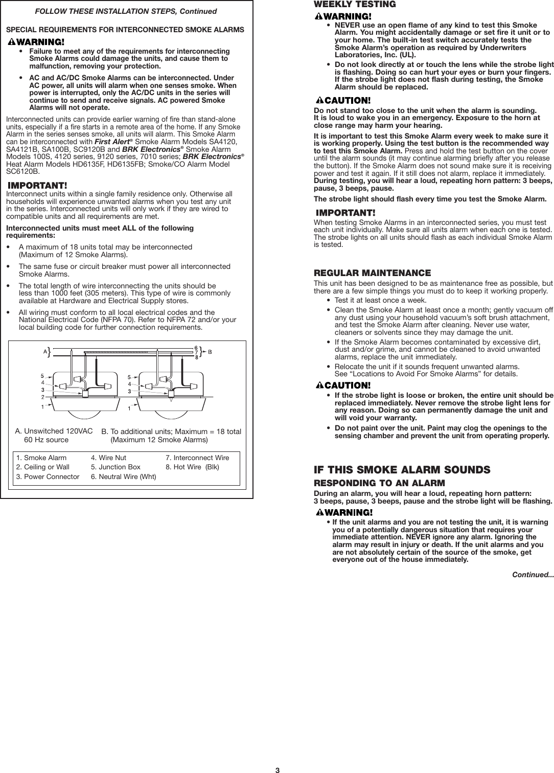 Page 3 of 6 - Brk-Electronic Brk-Electronic-Sa100B-Users-Manual- 100S,SA100  Brk-electronic-sa100b-users-manual