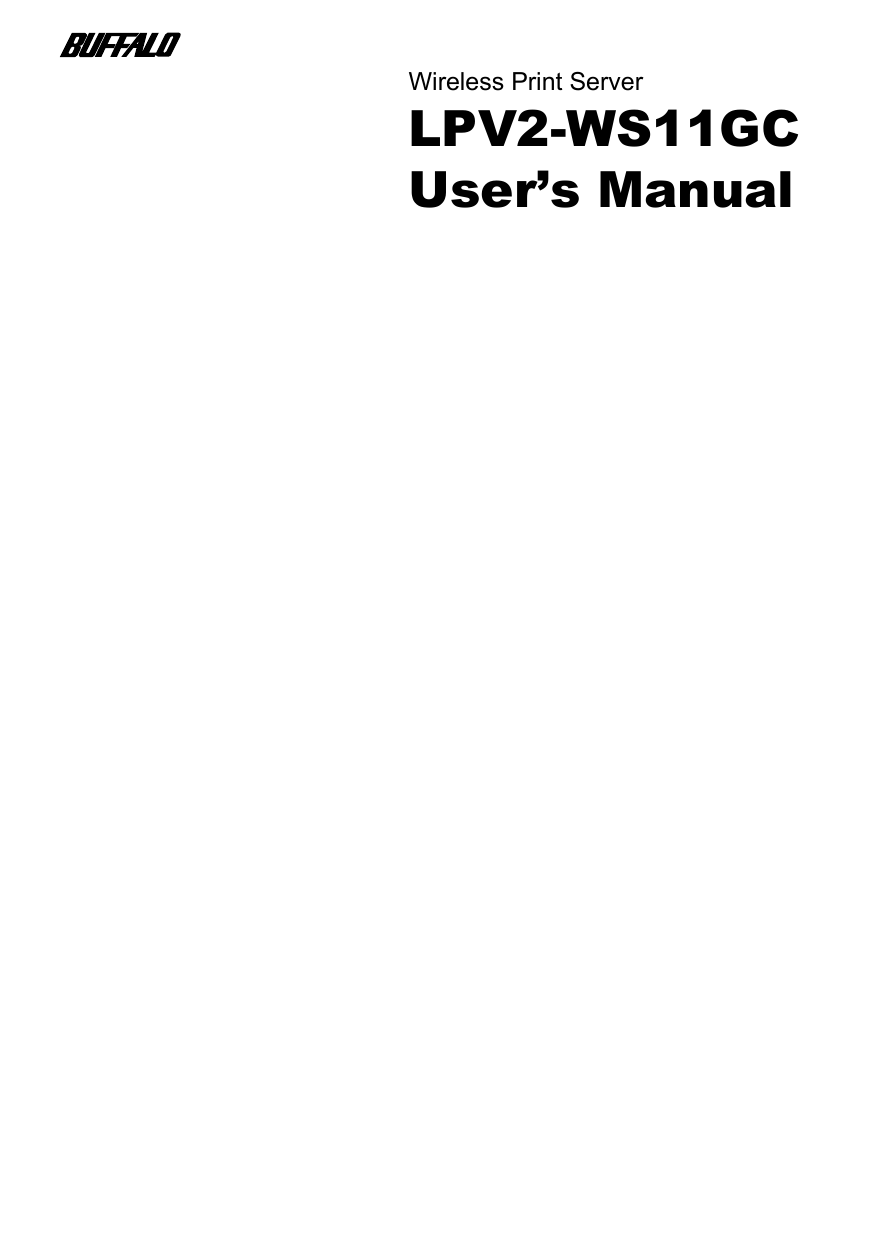 Wireless Print ServerLPV2-WS11GCUser’s Manual