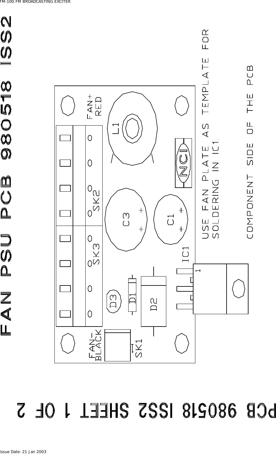  FM-100 FM BROADCASTING EXCITER Issue Date: 21 Jan 2003  