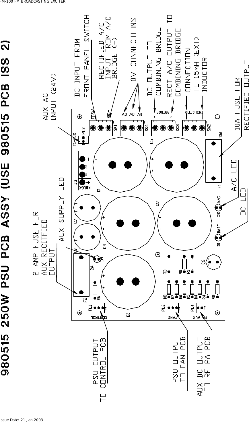  FM-100 FM BROADCASTING EXCITER Issue Date: 21 Jan 2003  