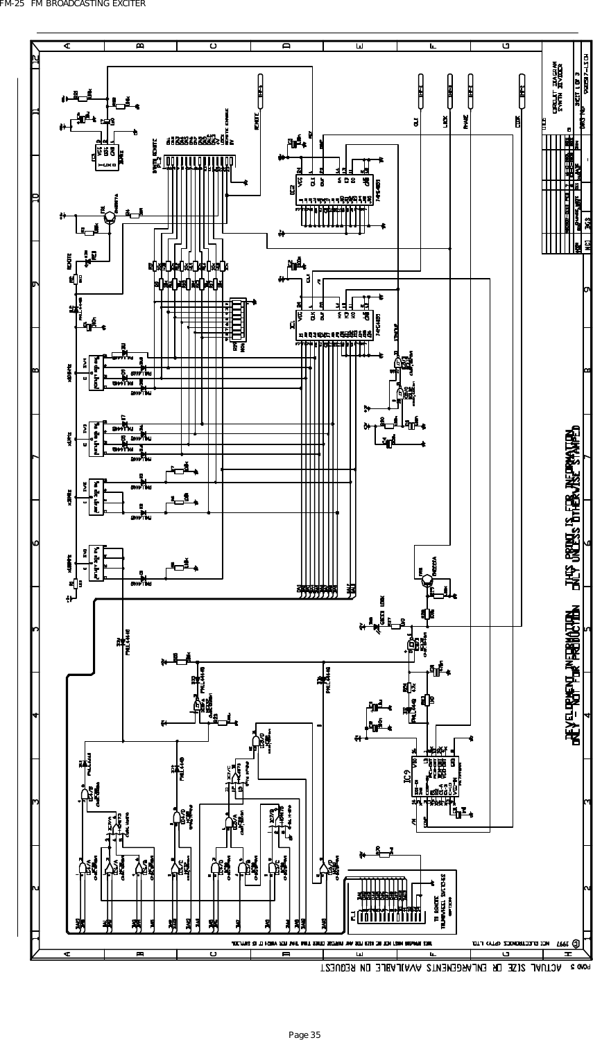 FM-25  FM BROADCASTING EXCITER Page 35  