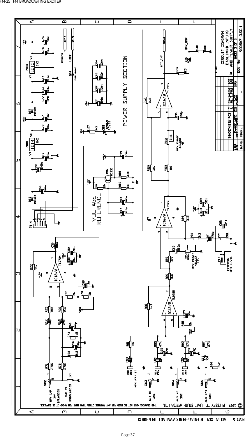 FM-25  FM BROADCASTING EXCITER Page 37  