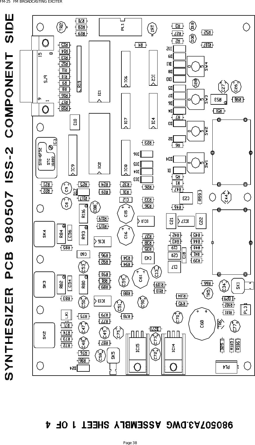 FM-25  FM BROADCASTING EXCITER Page 38  