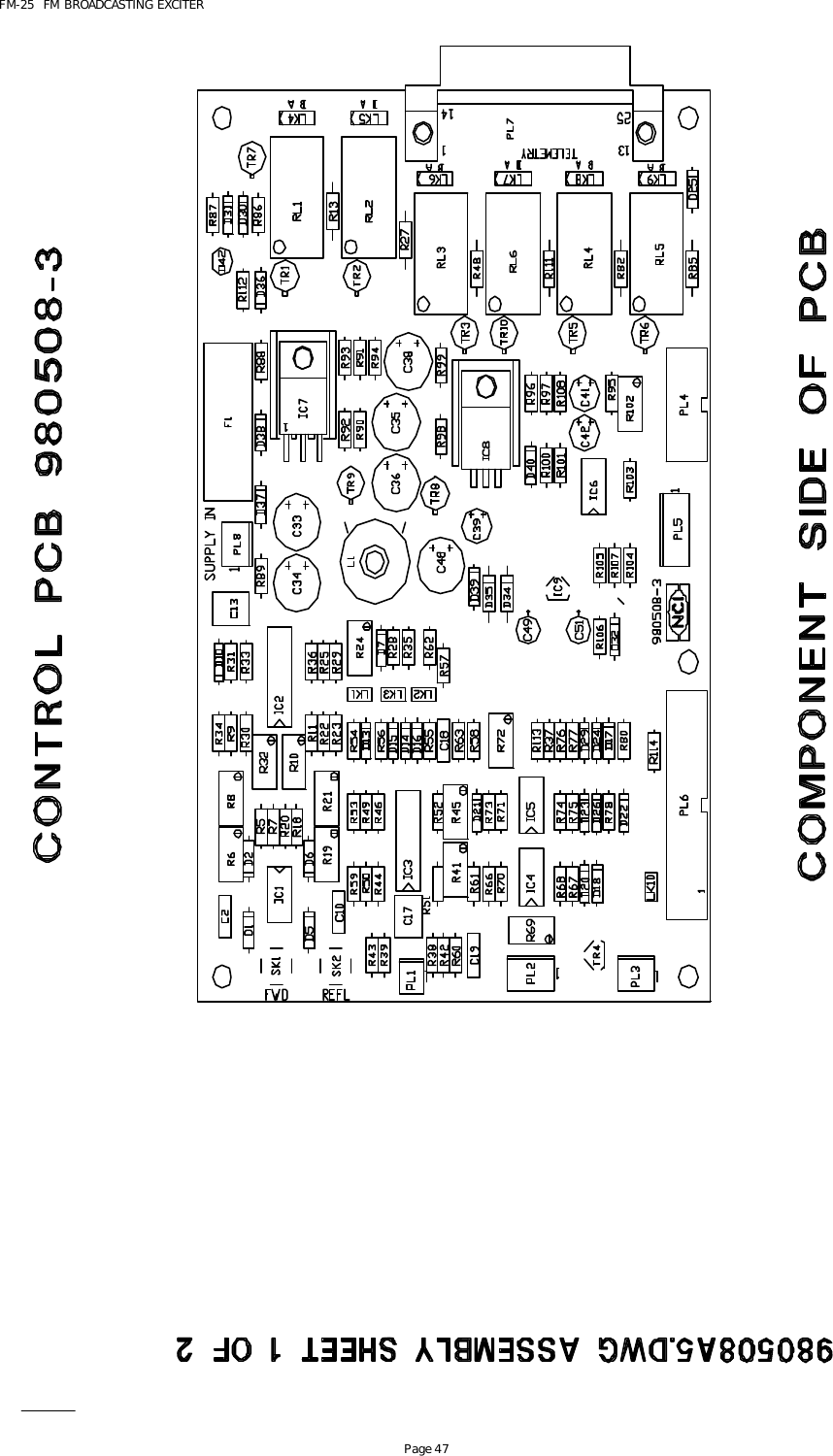 FM-25  FM BROADCASTING EXCITER Page 47  