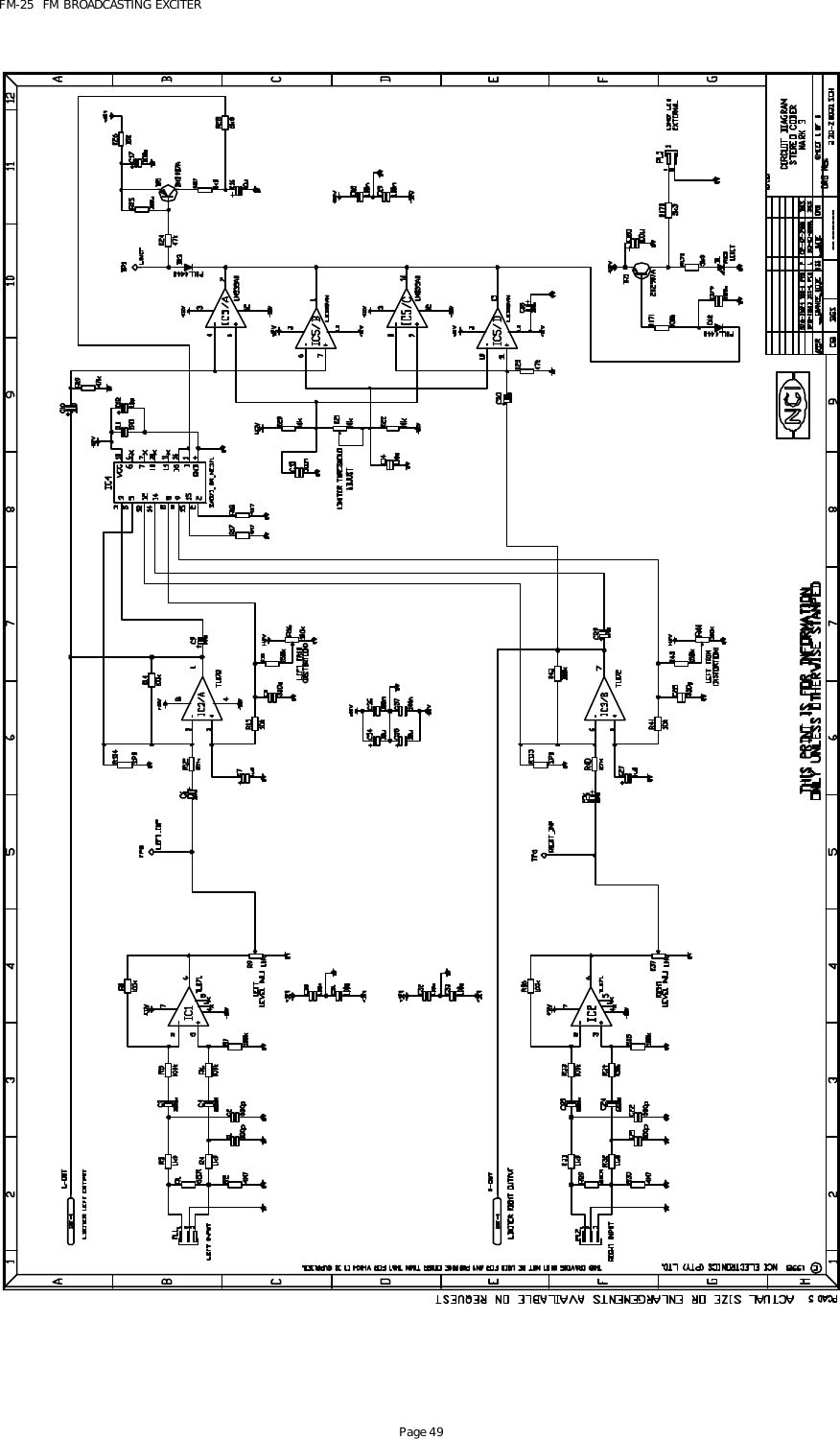 FM-25  FM BROADCASTING EXCITER Page 49  