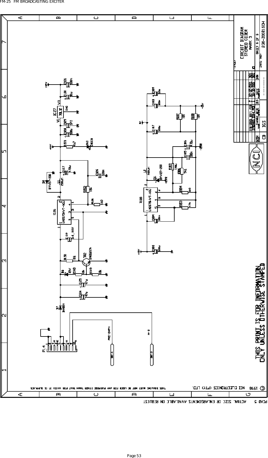 FM-25  FM BROADCASTING EXCITER Page 53 