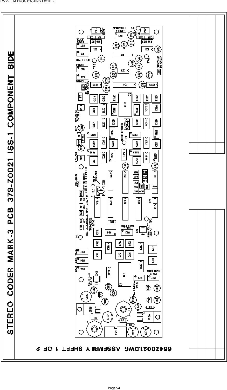 FM-25  FM BROADCASTING EXCITER Page 54 