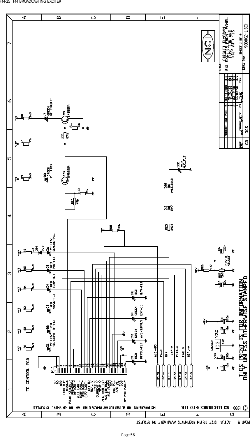 FM-25  FM BROADCASTING EXCITER Page 56  