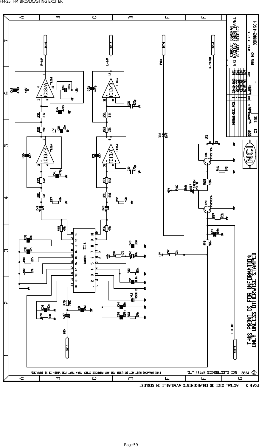 FM-25  FM BROADCASTING EXCITER Page 59  