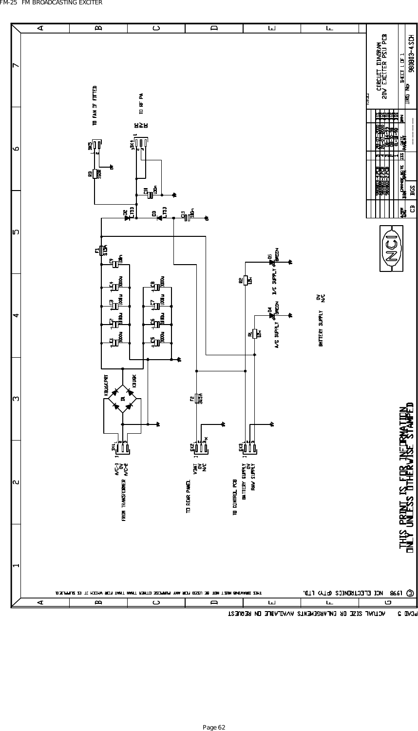 FM-25  FM BROADCASTING EXCITER Page 62  