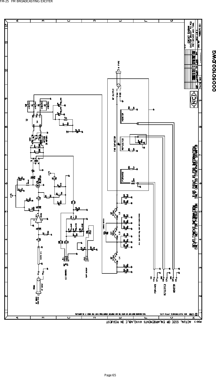 FM-25  FM BROADCASTING EXCITER Page 65  