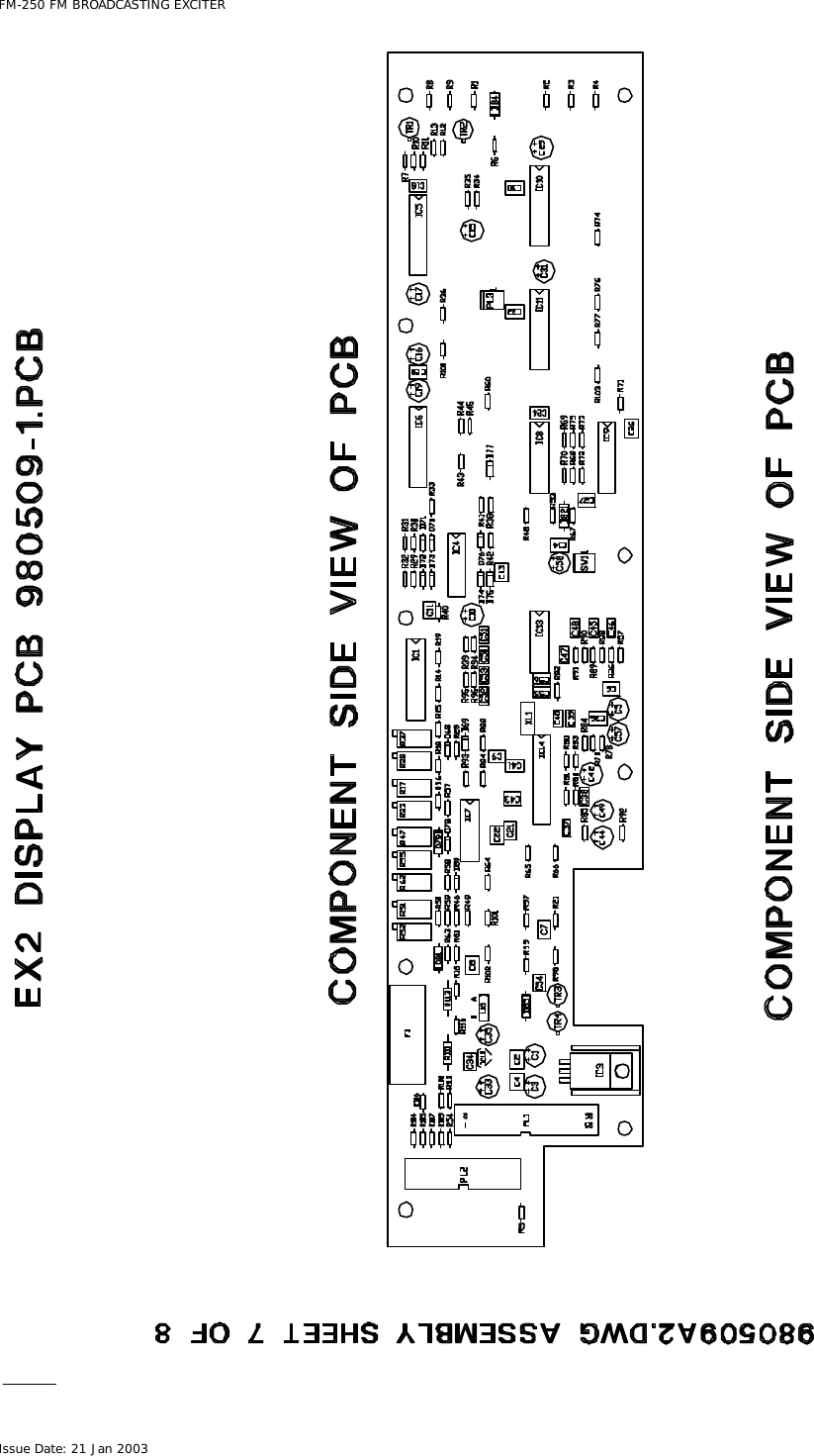  FM-250 FM BROADCASTING EXCITER Issue Date: 21 Jan 2003  