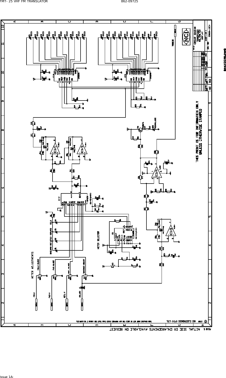 FMT- 25 VHF FM TRANSLATOR                                                              862-09725 Issue 1A:    