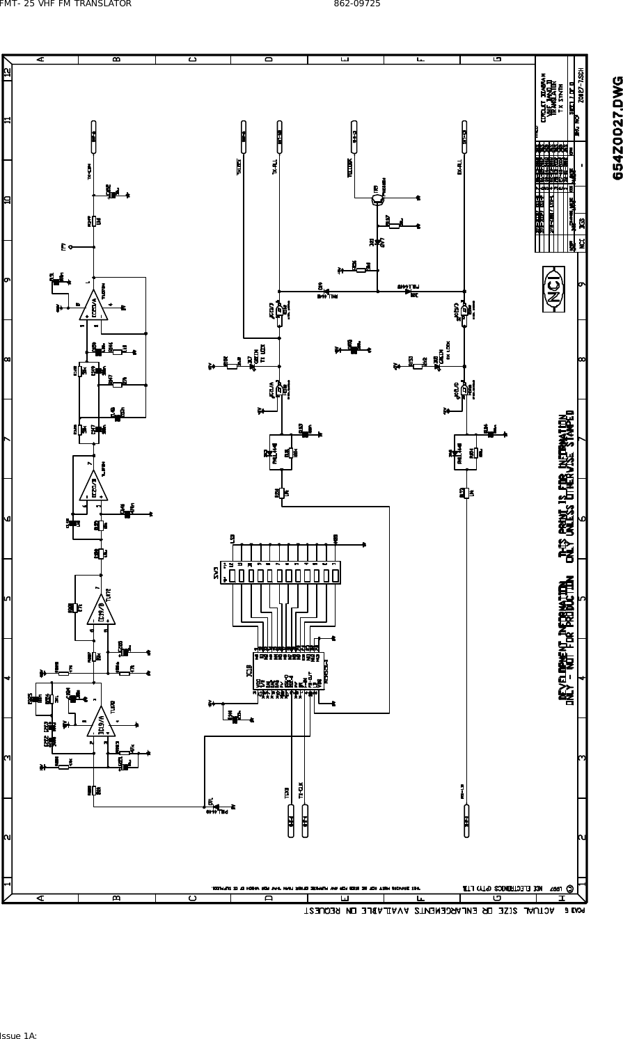 FMT- 25 VHF FM TRANSLATOR                                                              862-09725 Issue 1A:    