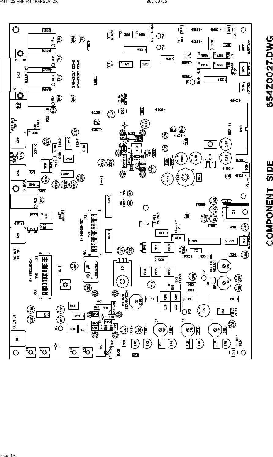 FMT- 25 VHF FM TRANSLATOR                                                              862-09725 Issue 1A:    