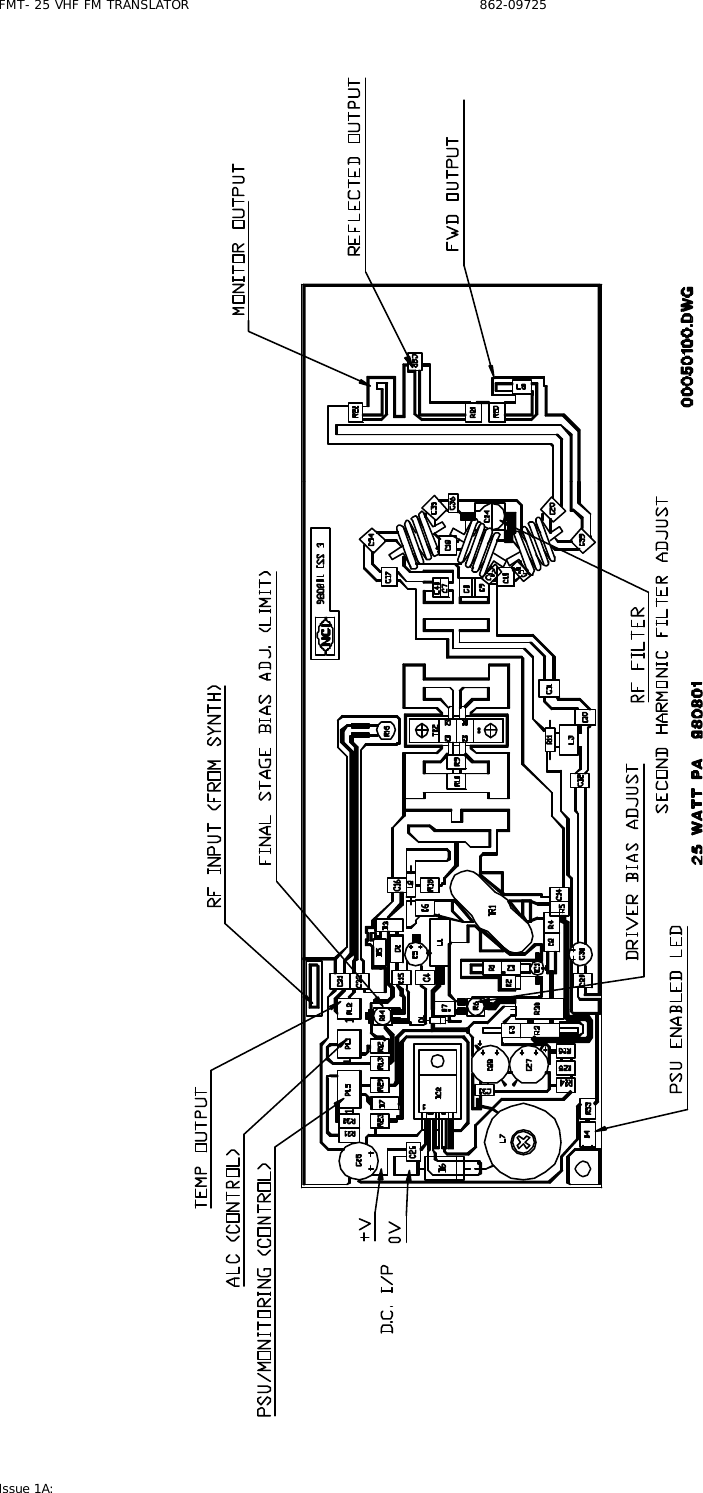 FMT- 25 VHF FM TRANSLATOR                                                              862-09725 Issue 1A:    