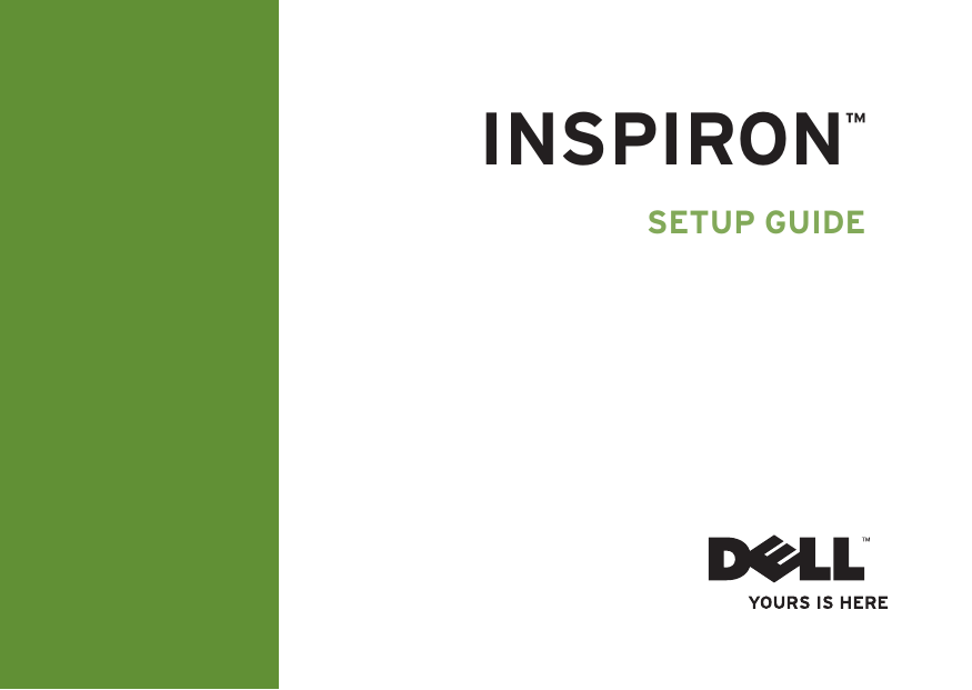 Dell Inspiron XXXX SETUP GUIDESETUP GUIDEINSPIRON™