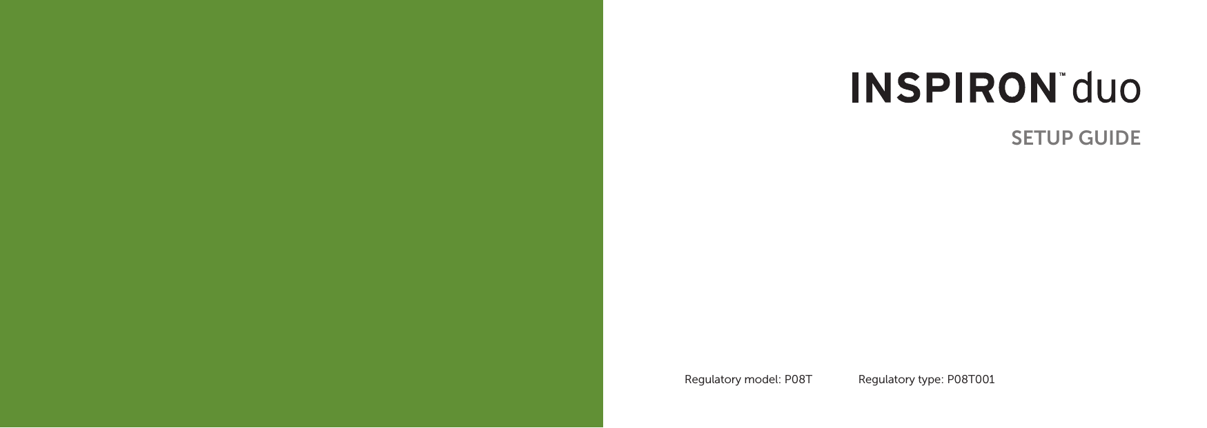 SETUP GUIDERegulatory model: P08T        Regulatory type: P08T001