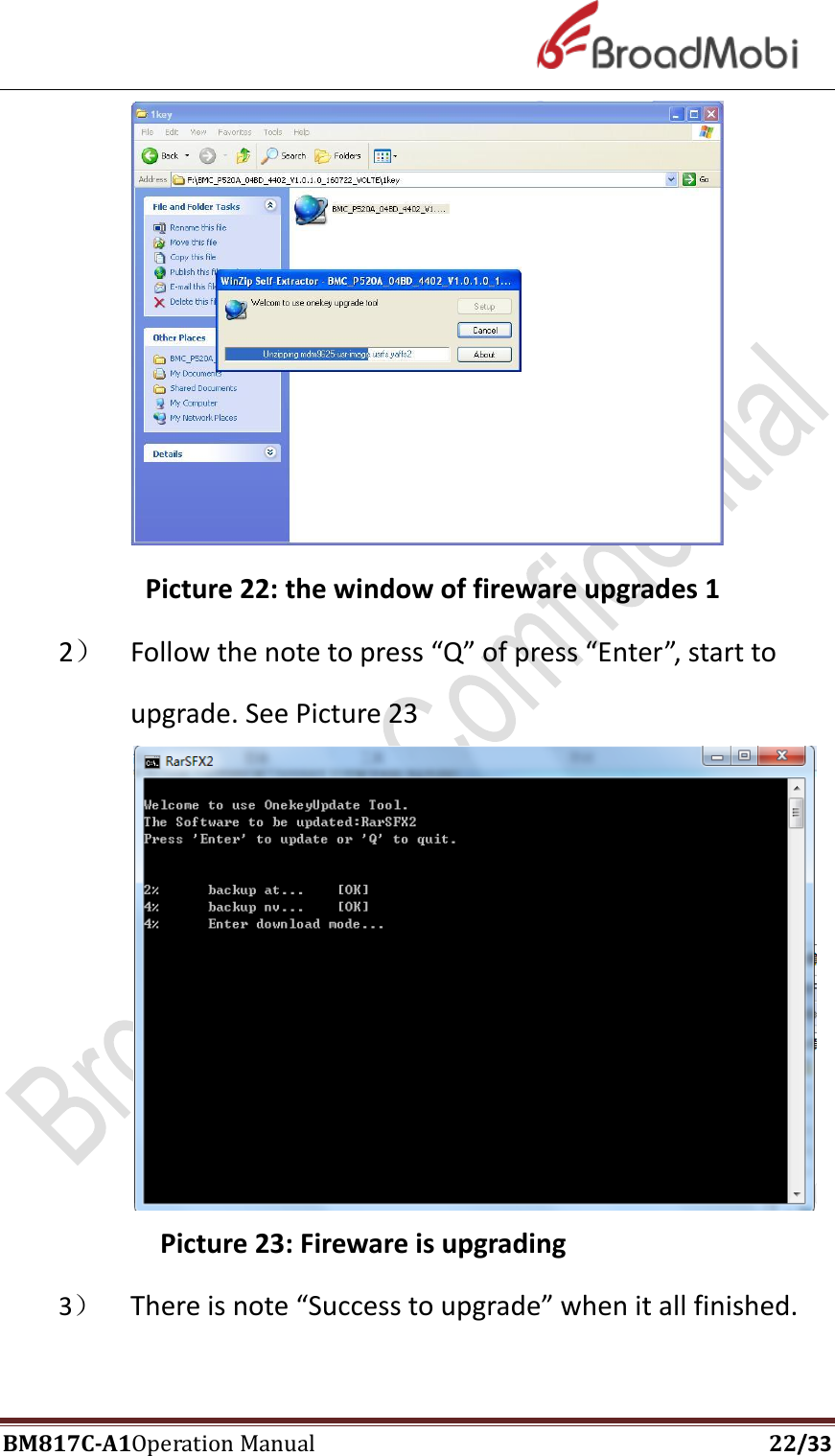 Page 22 of Broadmobi Communication Technology BM817C LTE Wireless Module User Manual BM817C  V1 1