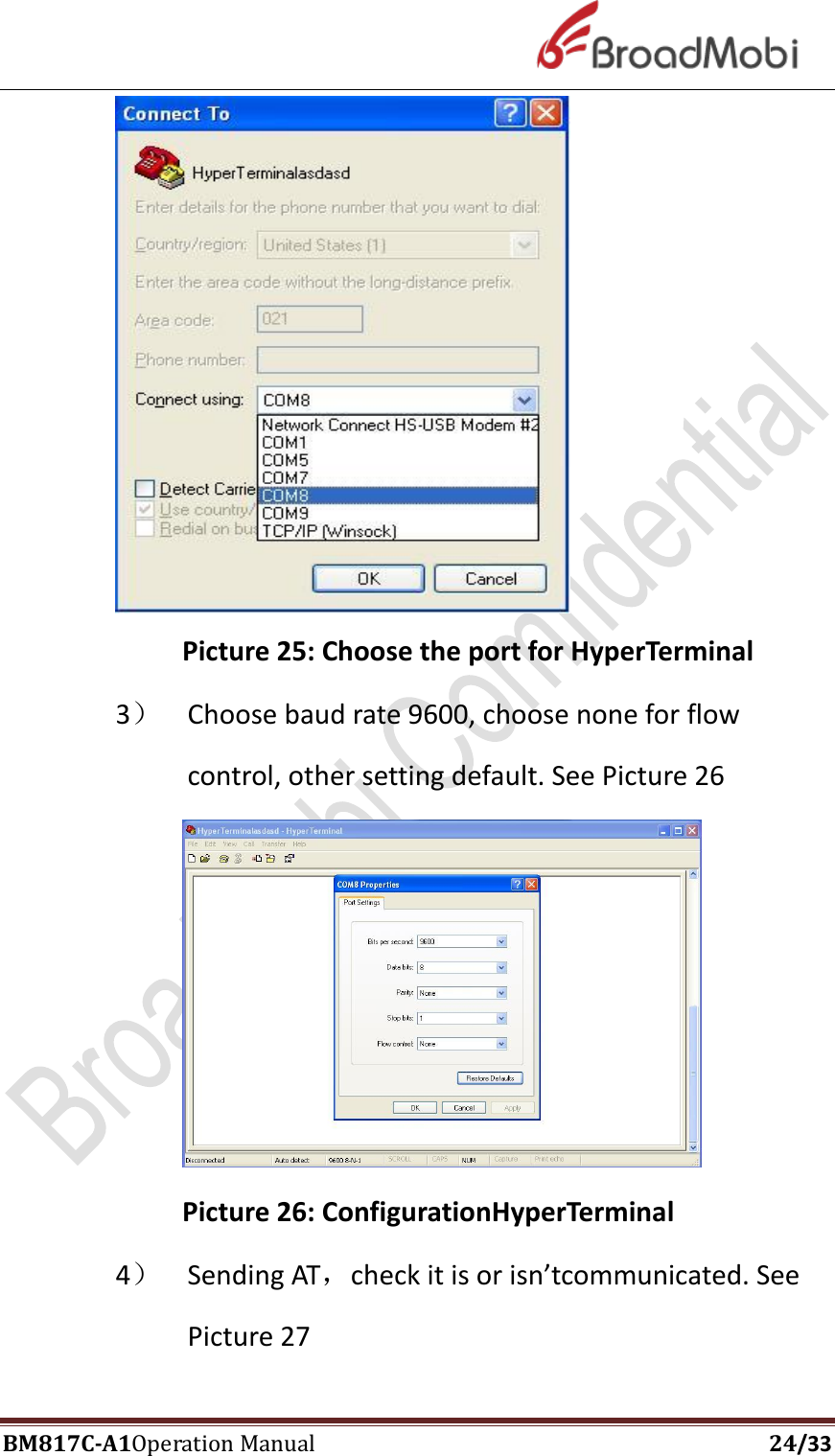 Page 24 of Broadmobi Communication Technology BM817C LTE Wireless Module User Manual BM817C  V1 1