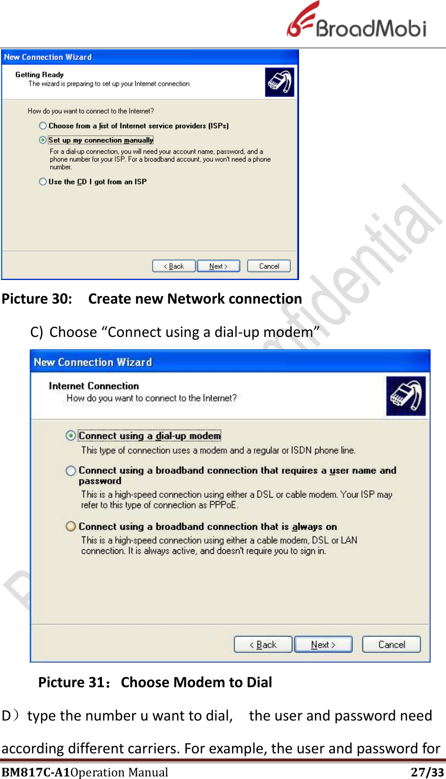 Page 27 of Broadmobi Communication Technology BM817C LTE Wireless Module User Manual BM817C  V1 1
