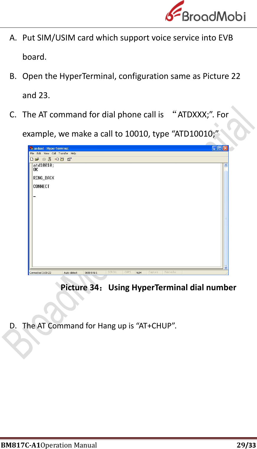 Page 29 of Broadmobi Communication Technology BM817C LTE Wireless Module User Manual BM817C  V1 1