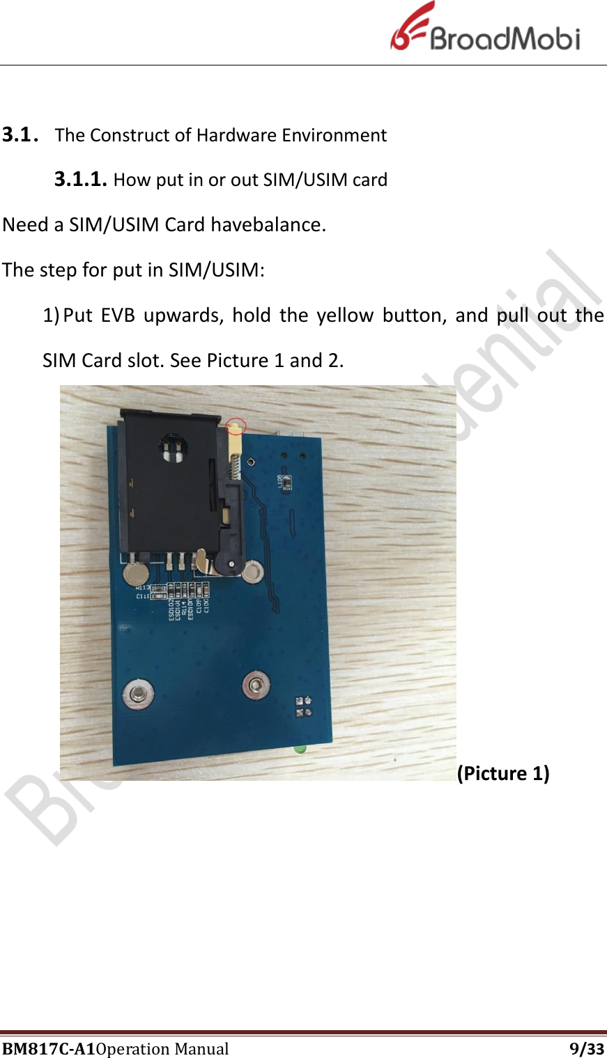Page 9 of Broadmobi Communication Technology BM817C LTE Wireless Module User Manual BM817C  V1 1