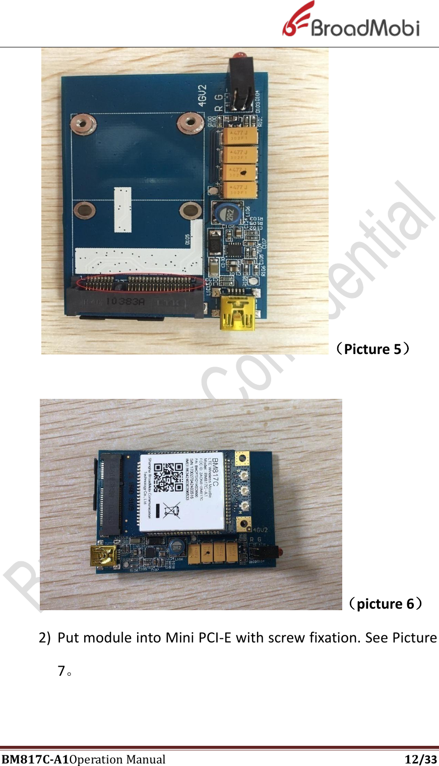 Page 12 of Broadmobi communication Technology LTd BM817C LTE Wireless Module User Manual BM817C  V1 1