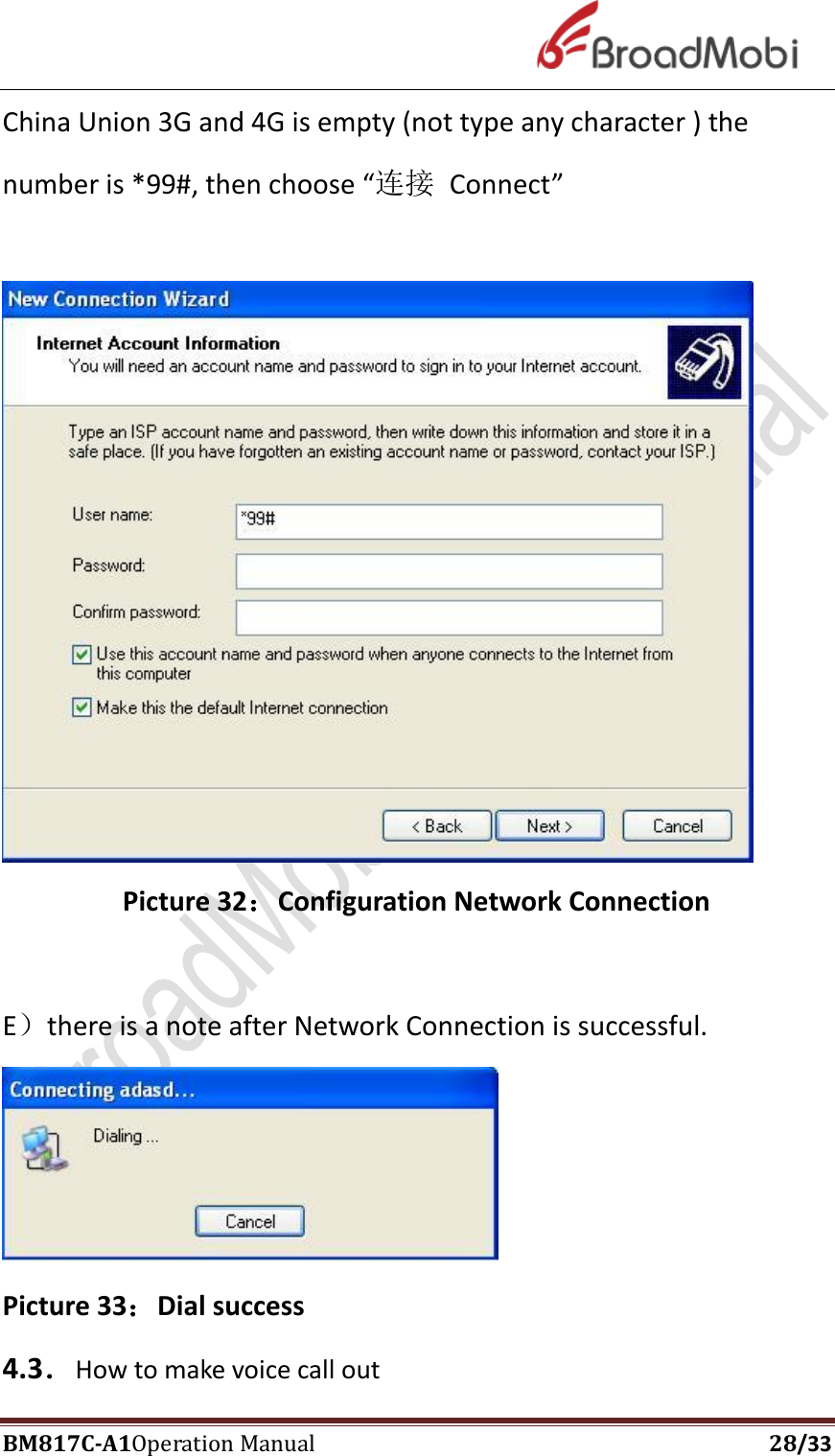 Page 28 of Broadmobi communication Technology LTd BM817C LTE Wireless Module User Manual BM817C  V1 1
