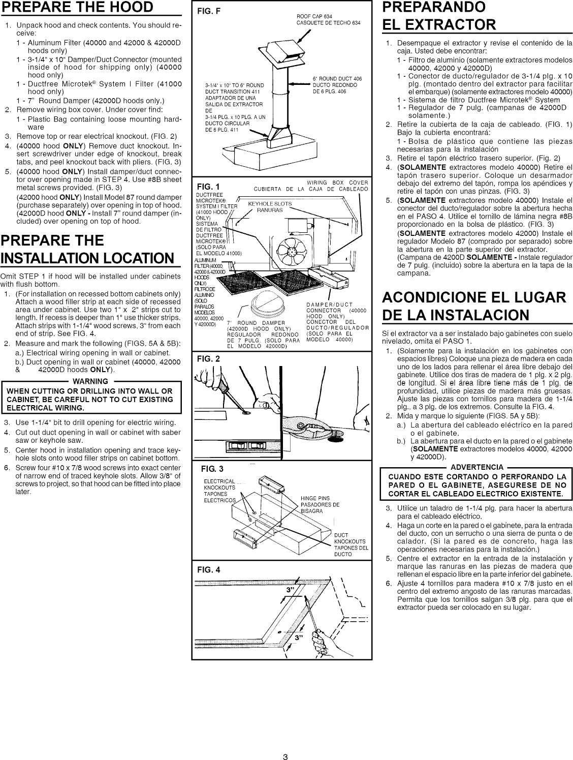 Page 3 of 8 - Broan 402101 User Manual  RANGEHOOD - Manuals And Guides L1004017