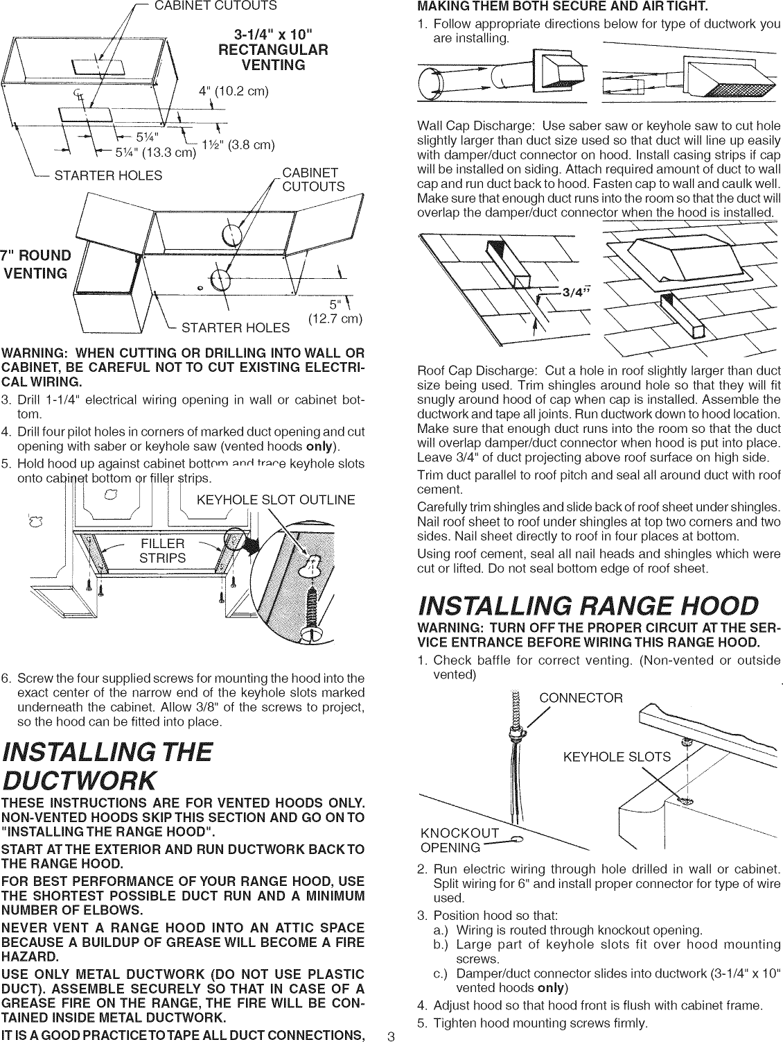 Page 3 of 8 - Broan 433004 User Manual  RANGE HOOD - Manuals And Guides L1004013