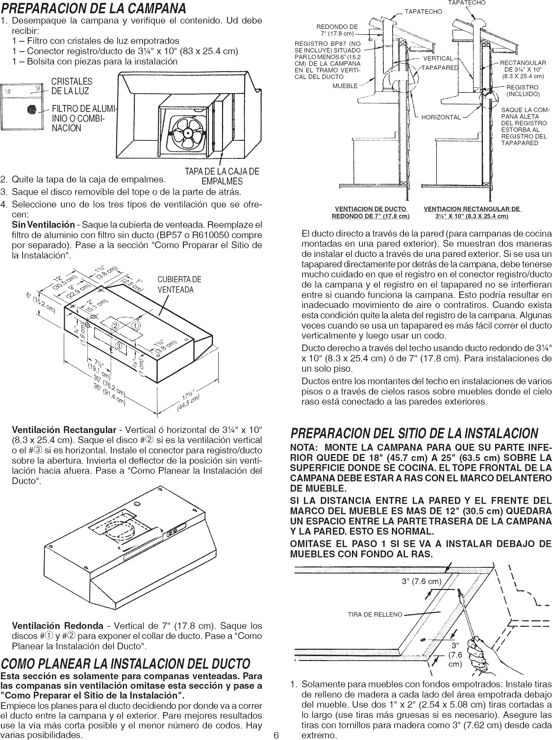 Page 6 of 8 - Broan 433004 User Manual  RANGE HOOD - Manuals And Guides L1004013