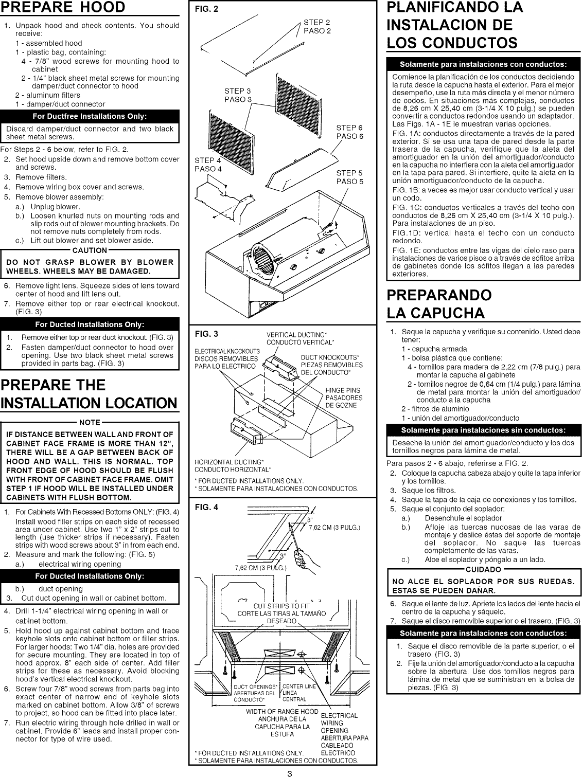 Page 3 of 8 - Broan 883001 User Manual  RANGE HOOD - Manuals And Guides L1004006