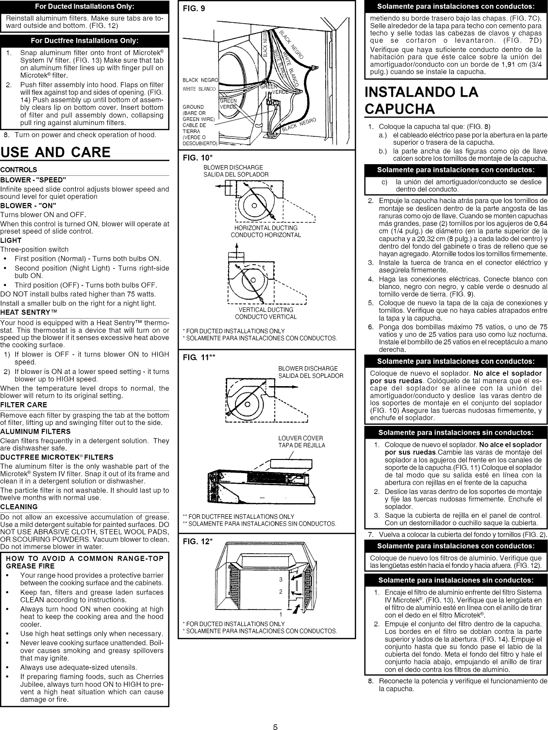 Broan 883001 User Manual RANGE HOOD Manuals And Guides L1004006