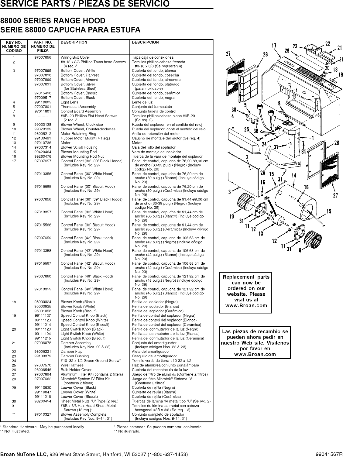 Page 8 of 8 - Broan 883001 User Manual  RANGE HOOD - Manuals And Guides L1004006