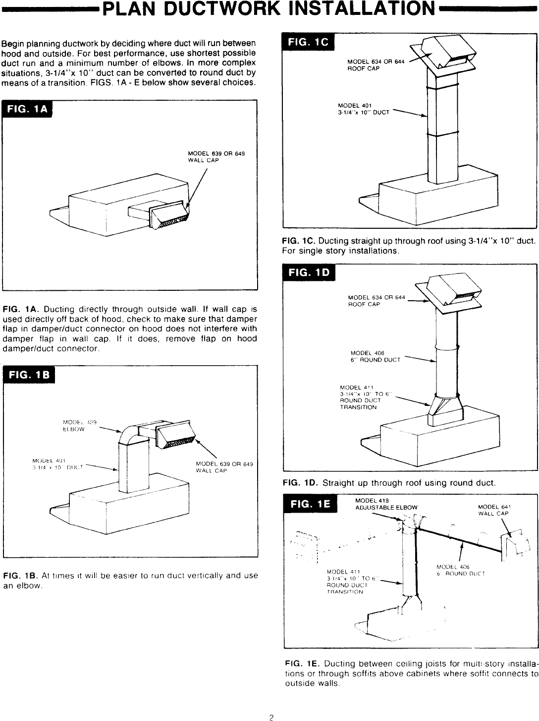 Page 2 of 8 - Broan 893001 User Manual  RANGE HOOD - Manuals And Guides L1002110