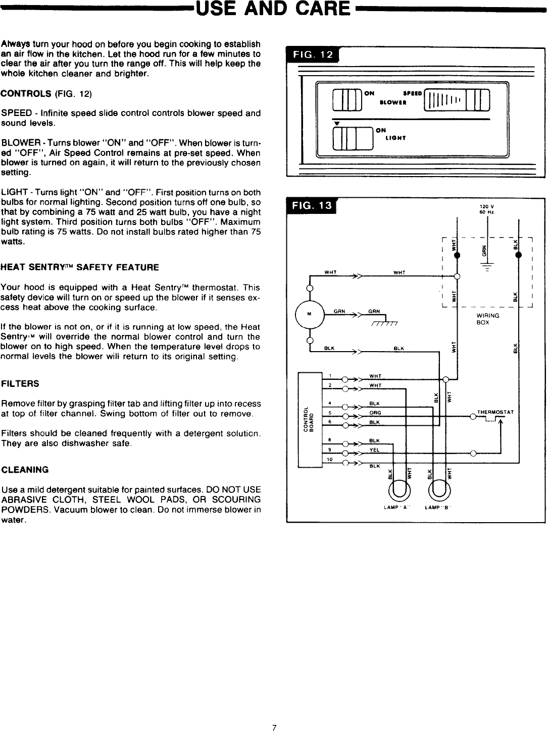 Page 7 of 8 - Broan 893001 User Manual  RANGE HOOD - Manuals And Guides L1002110