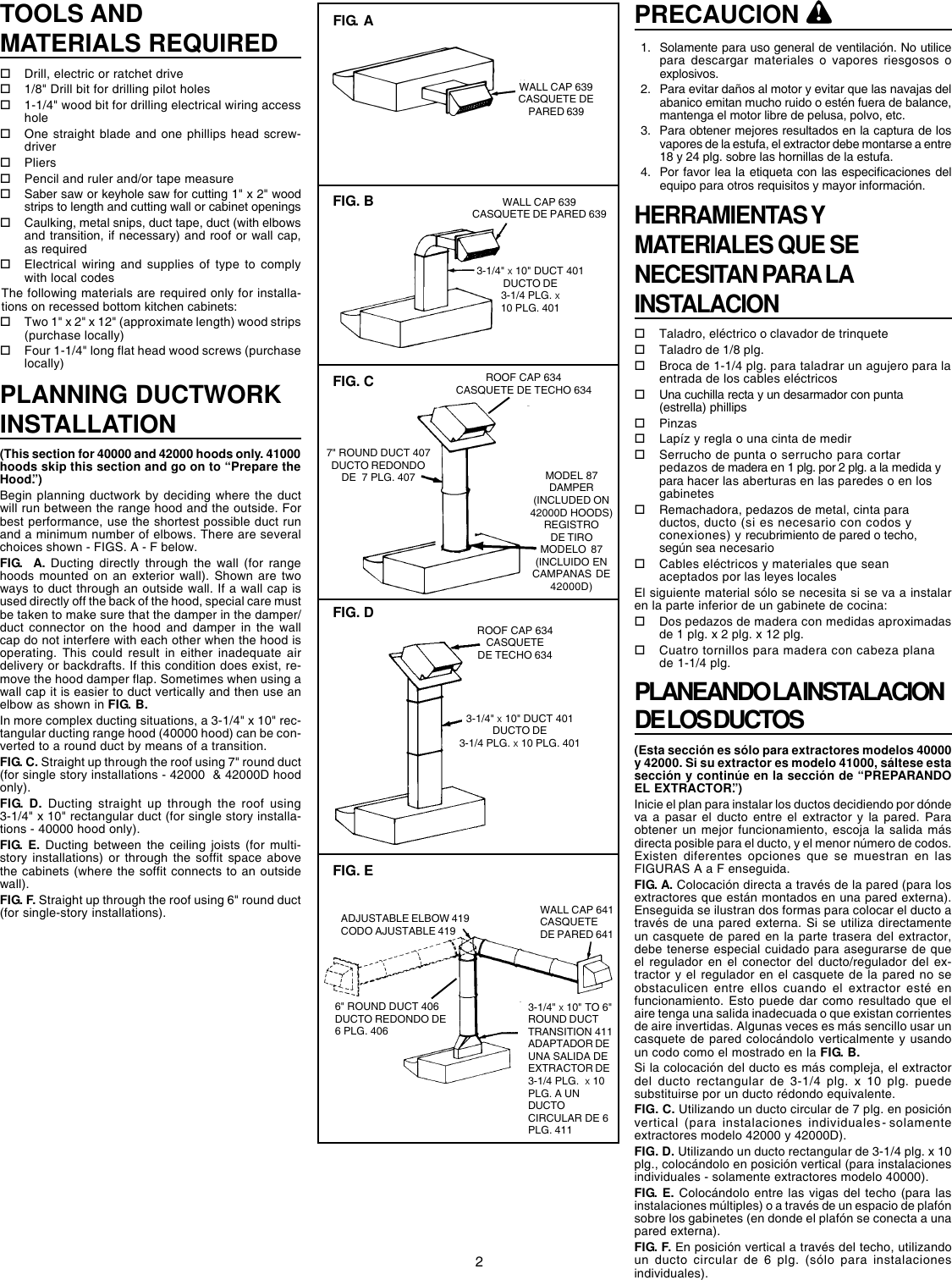 Page 2 of 8 - Broan Broan-30-Ductless-Range-Hood-413023-Users-Manual- 413023 Installation Instructions  Broan-30-ductless-range-hood-413023-users-manual