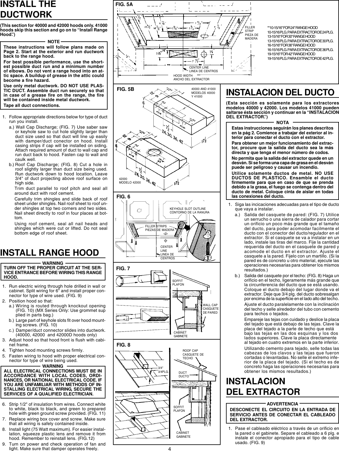 Page 4 of 8 - Broan Broan-30-Ductless-Range-Hood-413023-Users-Manual- 413023 Installation Instructions  Broan-30-ductless-range-hood-413023-users-manual