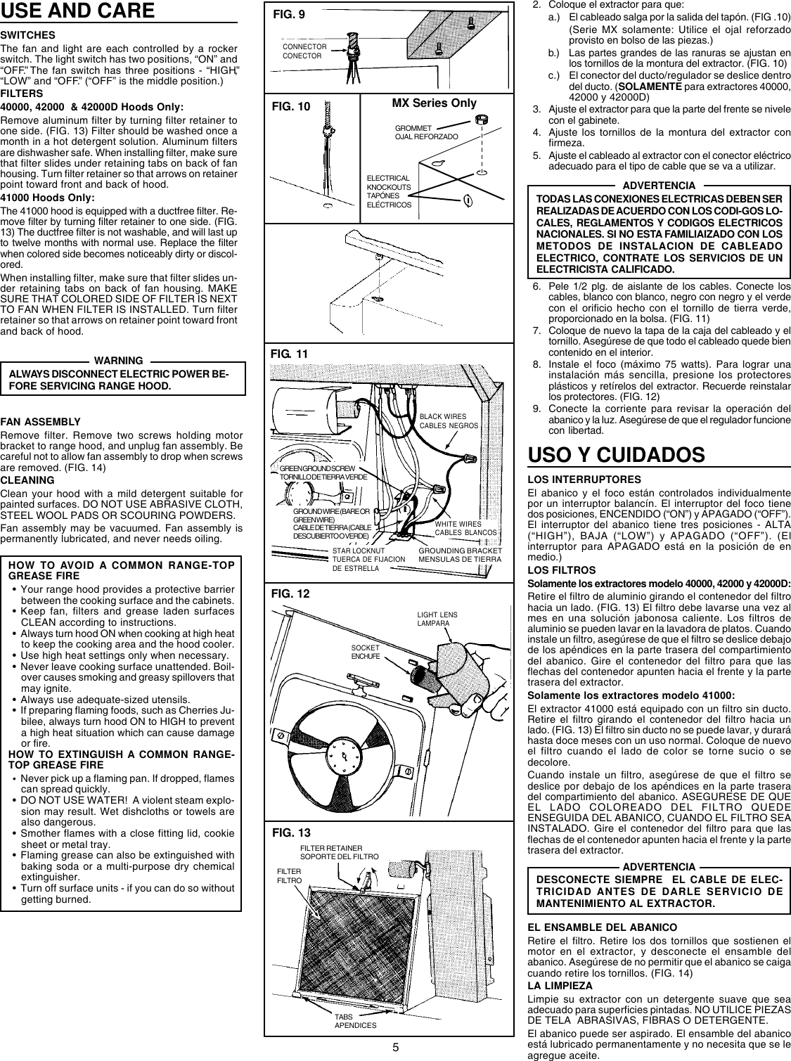 Page 5 of 8 - Broan Broan-30-Ductless-Range-Hood-413023-Users-Manual- 413023 Installation Instructions  Broan-30-ductless-range-hood-413023-users-manual