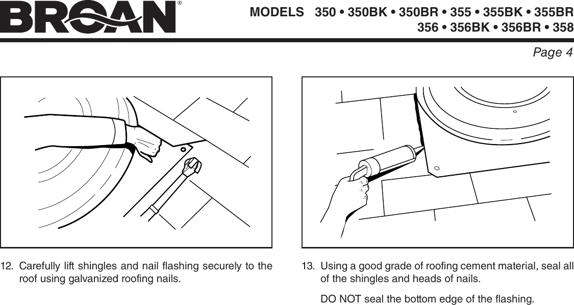 Page 4 of 8 - Broan Broan-350-Users-Manual-  Broan-350-users-manual