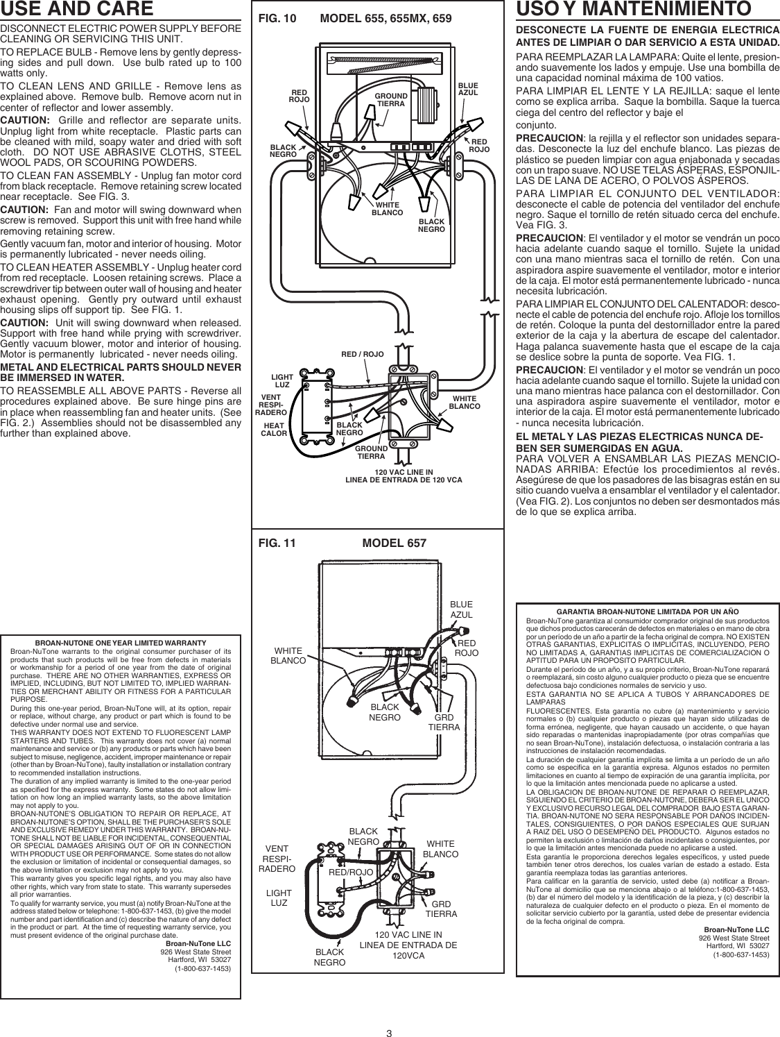 Page 3 of 4 - Broan Broan-659-Users-Manual-  Broan-659-users-manual