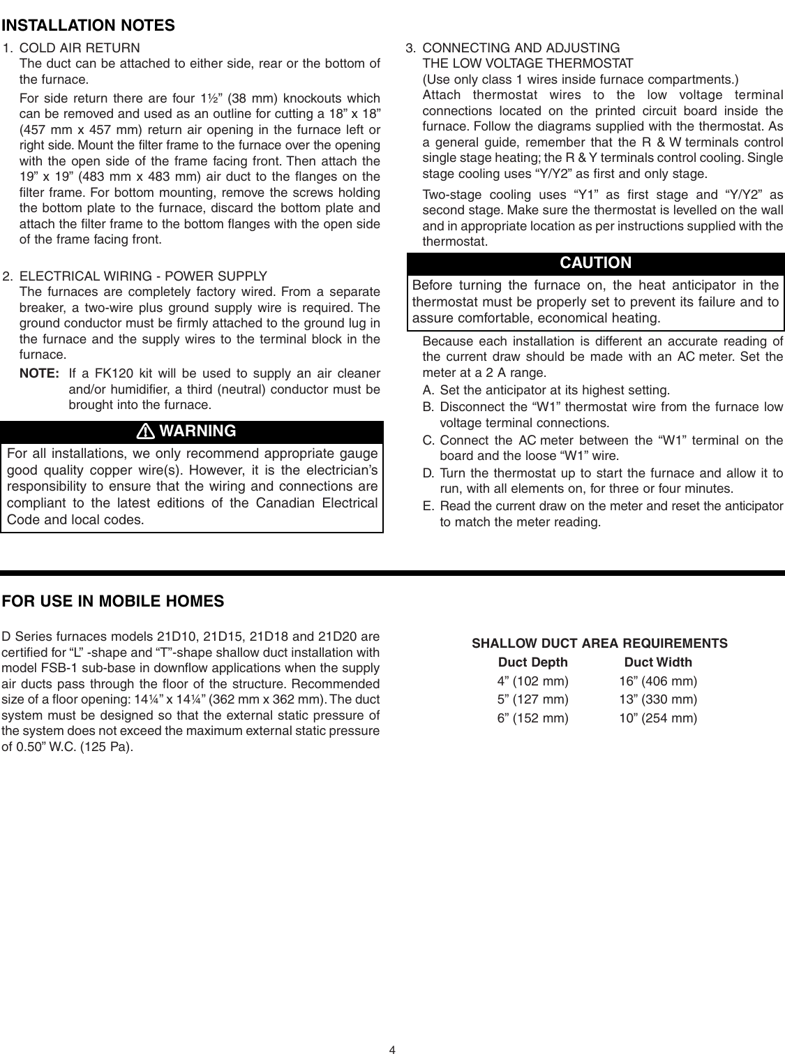Page 4 of 10 - Broan Broan-Furnace-30042432A-Users-Manual- D Series Nortron Electric Furnaces Installation Manual (30042432A)  Broan-furnace-30042432a-users-manual