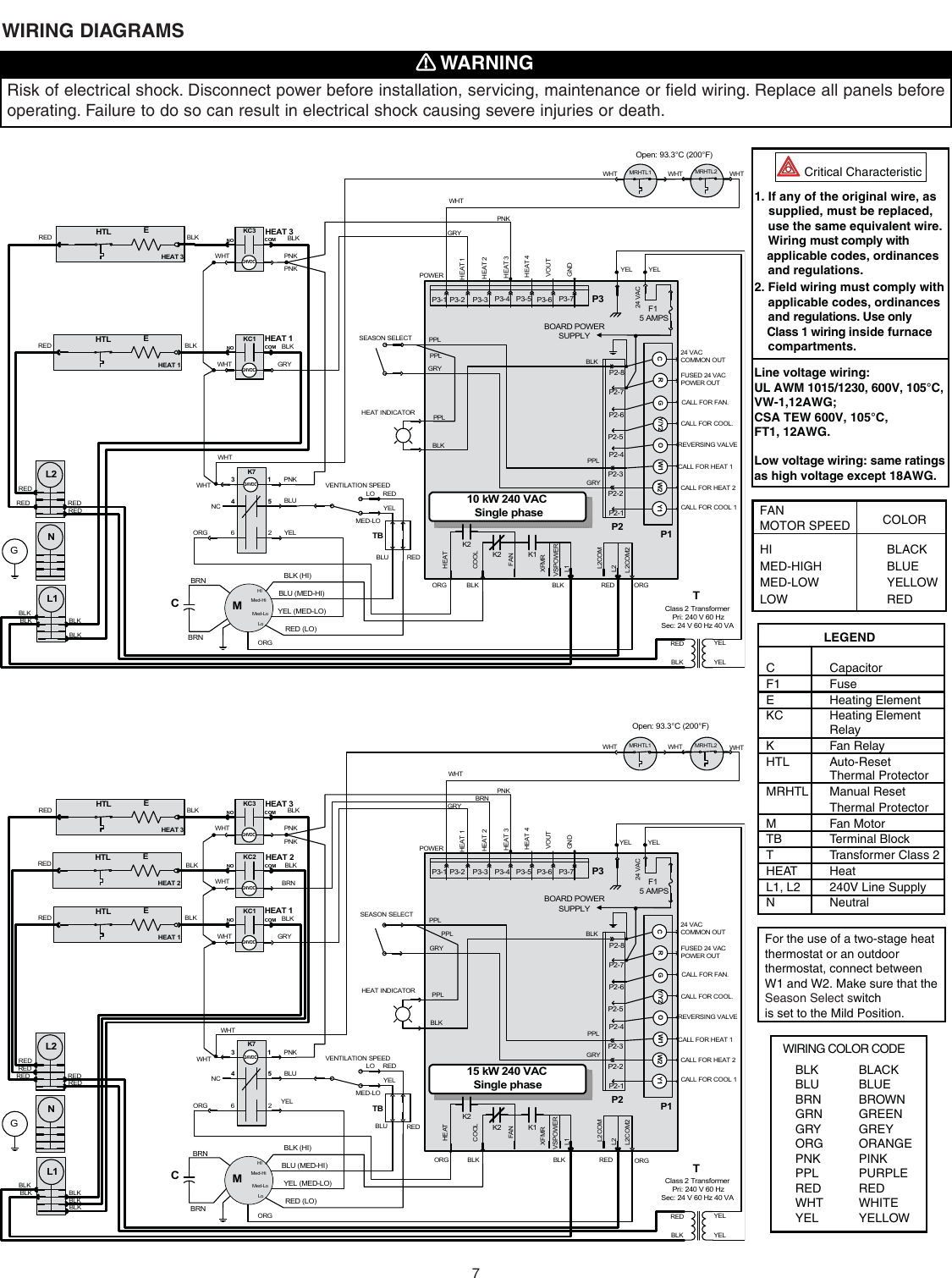 Page 7 of 10 - Broan Broan-Furnace-30042432A-Users-Manual- D Series Nortron Electric Furnaces Installation Manual (30042432A)  Broan-furnace-30042432a-users-manual